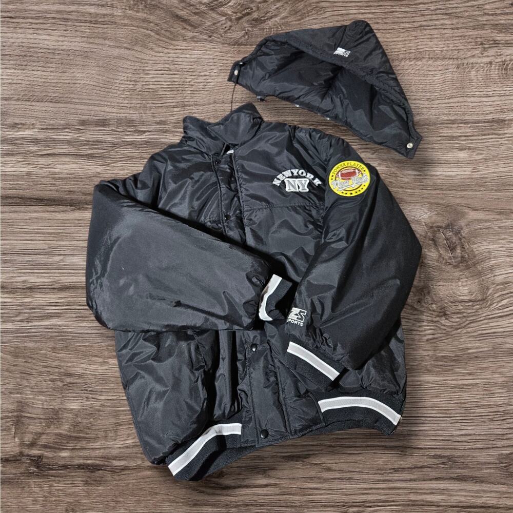 New York 1990s DEADSTOCK Bomber Jacket Vintage Zam ZZ Sports Football NFL 2XL - Picture 2 of 16
